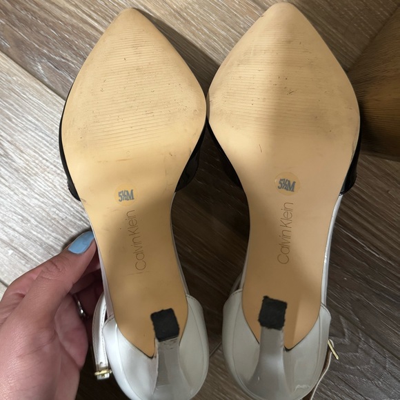 Calvin Klein Women's Black and White Heels - Picture 4 of 4